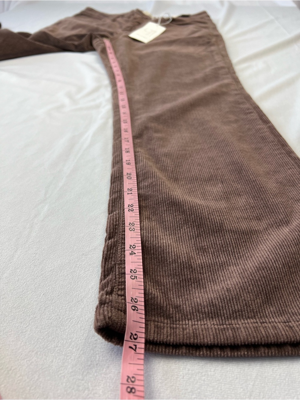 Pilcro The Yaya High Rise Flare Kick Corduroy Pants - Ankle Brown NEW - Size 31 - Picture 3 of 9